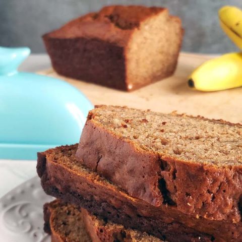 Slices of sourdough banana bread
