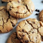 Peanut Butter Chocolate Chip Cookies on a white background