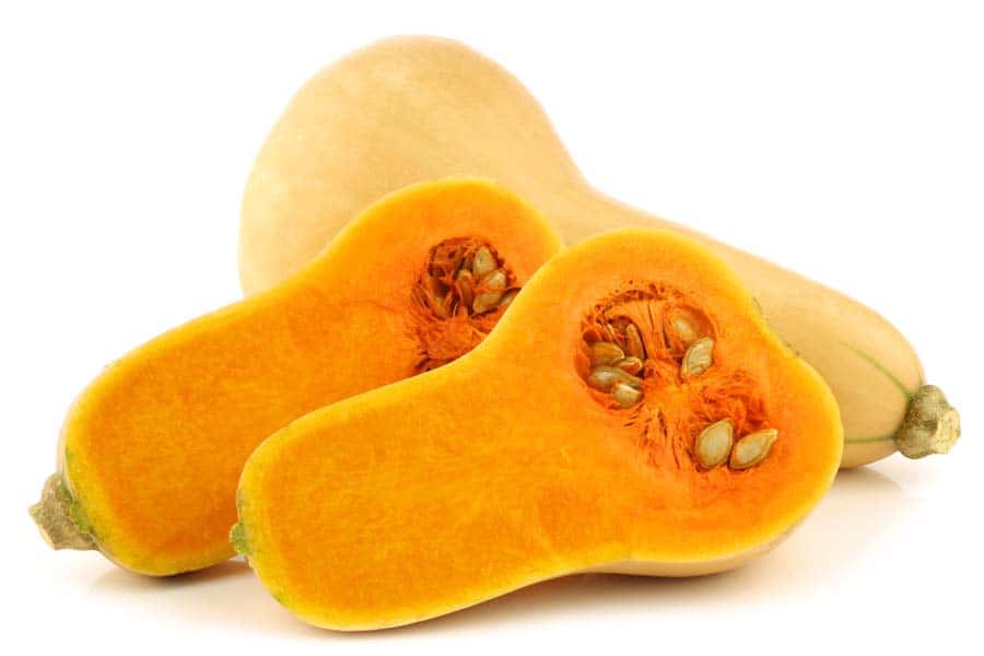 butternut squash on a white background