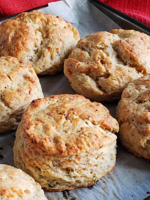 sourdough scones with cheese and herbs
