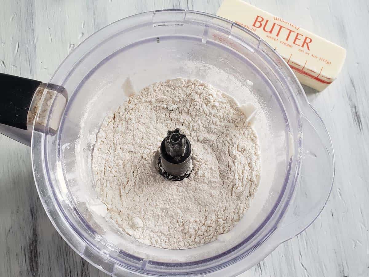 dry ingredients in a food processor