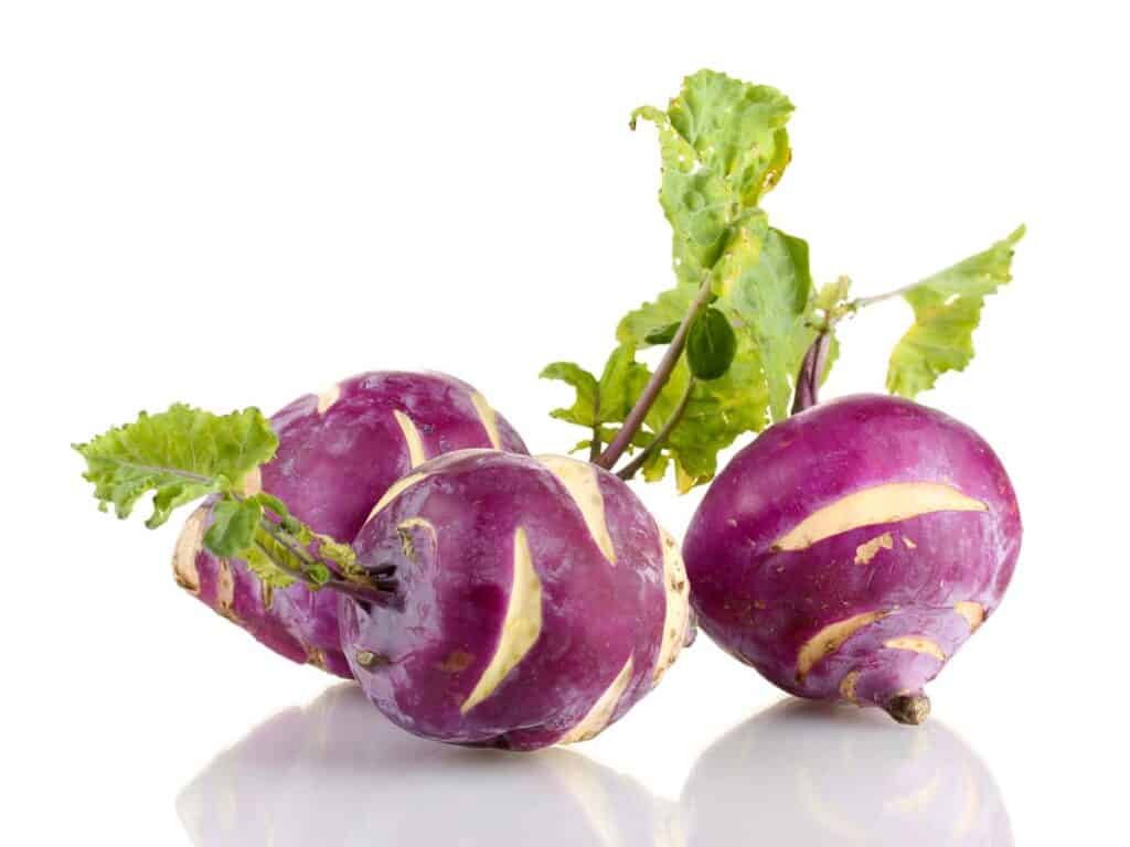 Fresh turnip isolated on white.