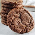 Stack of Nutella brownie cookies.