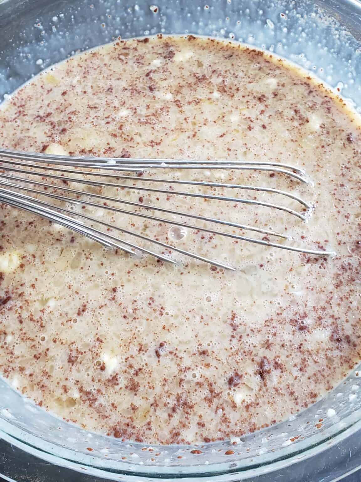 Condensed Milk Bread Pudding Raspberries and Kohlrabi